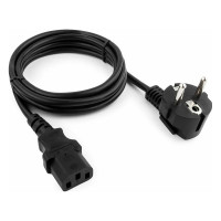 Кабель питания Cablexpert, 1.8м, Schuko- C13, 6А, черный, с заземлением PC-186