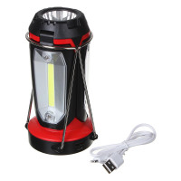 Фонарь ЕРМАК светильник, 1 LED, 3 COB, 800мАч, USB, 15х8.5х8.5см, 6 режимов, пластик 225-001