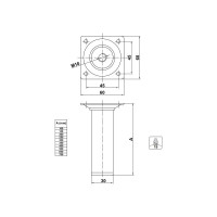 Мебельная ножка Amig черная 4-30х350 NE