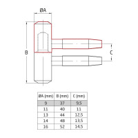 Петля Amig покр. бихром 20-14х48 (Н) BIC