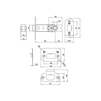 Дверная защелка Amig покрытие никель 9-60 NI