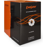 Кабель UTP ExeGate 4 пары, категория 5e, CCA, 24AWG, LSZH, бухта 305м, оранжевый 256747