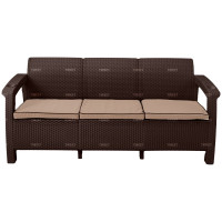 Трехместный диван TWEET Мебель, коричневый M7639