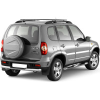 Рейлинги PT Group с поперечинами проф.1,35 Черный Муар Усиленный CHEVROLET Niva 2002-20/ LADA Niva LNV551504
