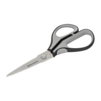 Ножницы BRAUBERG SUPER 175 мм, серо-черные, 2-х сторонняя заточка 237295