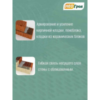Сетка базальтовая кладочная НЕОГРИД Стандарт (ячейка 25х25 мм; рулон 0.5х50 м)  НС 0,5-50