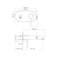 Встраиваемый смеситель для умывальника WasserKRAFT Main 4130