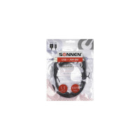 Кабель SONNEN USB 2.0 AM-BM 1,5м медь для подключения периферии черный 513118