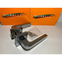 Дверная ручка MORELLI MH-46 SC/CP-S55, "EON", на квадратной накладке, цвет - матовый хром/хром 9012227
