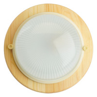 Светильник для бани и сауны FERON НБО 03-60-011 220V 60Вт Е27 IP54 дерево, клен, круг 11569