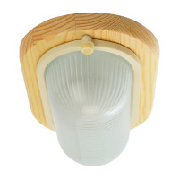 Светильник для бани и сауны FERON НБО 04-60-011 220V 60Вт Е27 IP54 дерево, клен, овал 11571