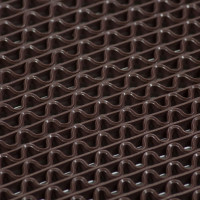 Коврик-дорожка SUNSTEP ПВХ, Zig-Zag, 8,5мм 0,9х12 м, коричневый 39-692