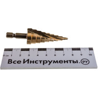 Сверло по металлу шаговое спиральное (4-20 мм; 9 ступеней; Р6М5) Hardcore 144420