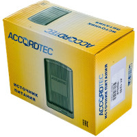 Блок стабилизированного питания ACCORDTEC 12В ток 5А круглосут./5.5 А макс., 127x76x60 мм AT-12/50 AT-02362