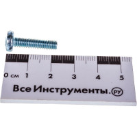 Винт Стройметиз М5х20 DIN 7985, полукруглая головка, цинк уп. 12 шт 3101451
