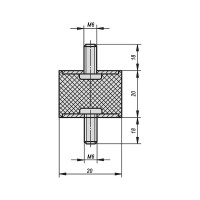 Резинометаллический буфер KIPP K0566.02002055
