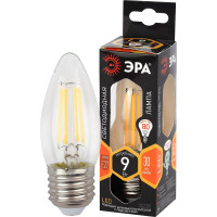 Филаментная лампа ЭРА FLED B35-9w-827-E27 свеча, 9 Вт, теплая, E27, 10/100/5000 Б0046993