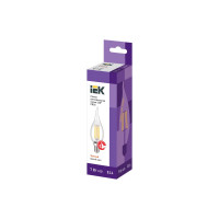 Лампа IEK серия 360 LED, CВ35, свеча на ветру, 7вт, 230В, 3000К, E14 LLF-CB35-7-230-30-E14-CL