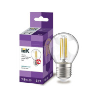 Лампа IEK серия 360, LED, G45, шар прозрачный, 7вт, 230В, 4000К, E27 LLF-G45-7-230-40-E27-CL