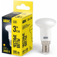 Лампа IEK LED R39 рефлектор 3вт 230В 3000К E14 LLE-R39-3-230-30-E14