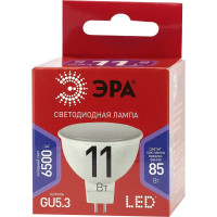 Светодиодная лампа ЭРА LED MR16-11W-865-GU5.3 R, софитная, 11 Вт, холодная, GU5.3 10/100/4000 Б0045347