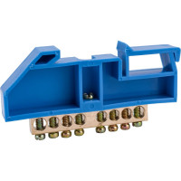 Нулевая шина ЭРА NO-222-45 на DIN-изол, ШНИ-6х9-8-Д-синий  Б0033426