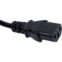 Шнур питания LANMASTER C13-Schuko, 3х0.75, 220В, 10А, черный, 7 метров LAN-PP13/SH-7.0-BK