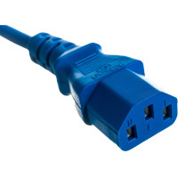 Шнур питания LANMASTER C13-Schuko, 3х0.75, 220В, 10А, синий, 0.5 метра LAN-PP13/SH-0.5-BL
