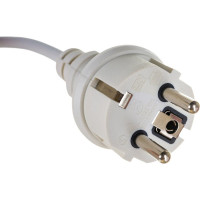 Шнур питания LANMASTER C13-Schuko, 3х0.75, 220В, 10А, белый, 1.8 метра LAN-PP13/SH-1.8-WH
