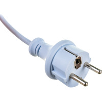 Шнур питания LANMASTER C13-Schuko, 3х0.75, 220В, 10А, белый, 0.5 метра LAN-PP13/SH-0.5-WH