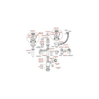 Сифон для мойки Alcadrain A447 - DN50/40 с нержавеющей решеткой 00034402