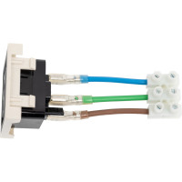 Розетка LANMASTER IEC 60320 C19, 16A, 250V, формата Mosaic, 45x45 мм LAN-SIP-23IEC-C19