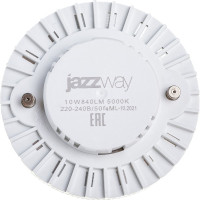 Светодиодная лампа Jazzway PLED-GX53 10Вт таблетка матовая 5000К холодный белый GX53 840лм 230В/50Гц 1029089