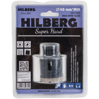 Коронка алмазная по керамике и керамограниту Super Hard (40 мм; M14) Hilberg HH640