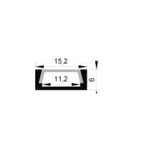 Профиль Jazzway PAL 1506 накладной анодированный (2м) 1009609
