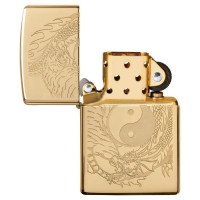 Зажигалка ZIPPO Classic, с покрытием High Polish Brass, 38x13x57 мм, 49024