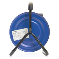 Удлинитель на металлической катушке STEKKER PRF02-41-30 с заземлением, 30м, 3х2,5 морозостойкий, Professional, синий 39296
