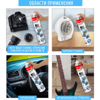 Баллон со сжатым воздухом BRAUBERG для очистки техники, 1000мл 513317