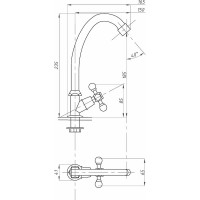 Кран для холодной воды FAUZT тип Кр-ЦБА FZs-101-54