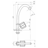 Кран для холодной воды FAUZT тип Кр-ЦБА FZs-101-63