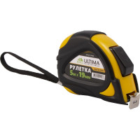 Рулетка Ultima AutoLock, 5 м х 19 мм, обрезиненный корпус, автомат. Фиксация , 131002