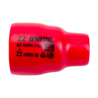 Головка торцевая шестигранная изолированная VDE (22 мм; 3/8"; 1000V) Unior 3838909191683