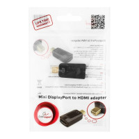 Переходник Cablexpert, miniDisplayPort ; HDMI, черный A-mDPM-HDMIF-01