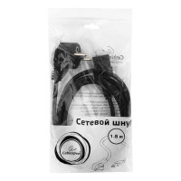 Кабель питания Cablexpert, 1.8м, Schuko- C13, 6А, черный, с заземлением PC-186