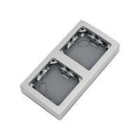 Горизонтальная рамка Simon S73 Loft, 2 поста, 75х146мм, алюминий 73620-63