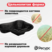 Пруд Ресурс 110 л, 105х80х35 см, черный 20339
