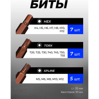 Набор бит с битодержателями "Premium", 40 предметов Forsage F-4401D(28673)