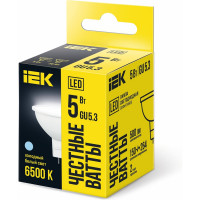 Лампа IEK LED MR16 софит 5вт 230В 6500К GU5.3 LLE-MR16-5-230-65-GU5