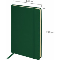Блокнот BRAUBERG Metropolis А5, 148х218мм, 80л, зеленый 111583
