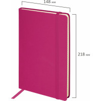 Блокнот BRAUBERG Metropolis А5, 148х218мм, 80л, розовый 111587